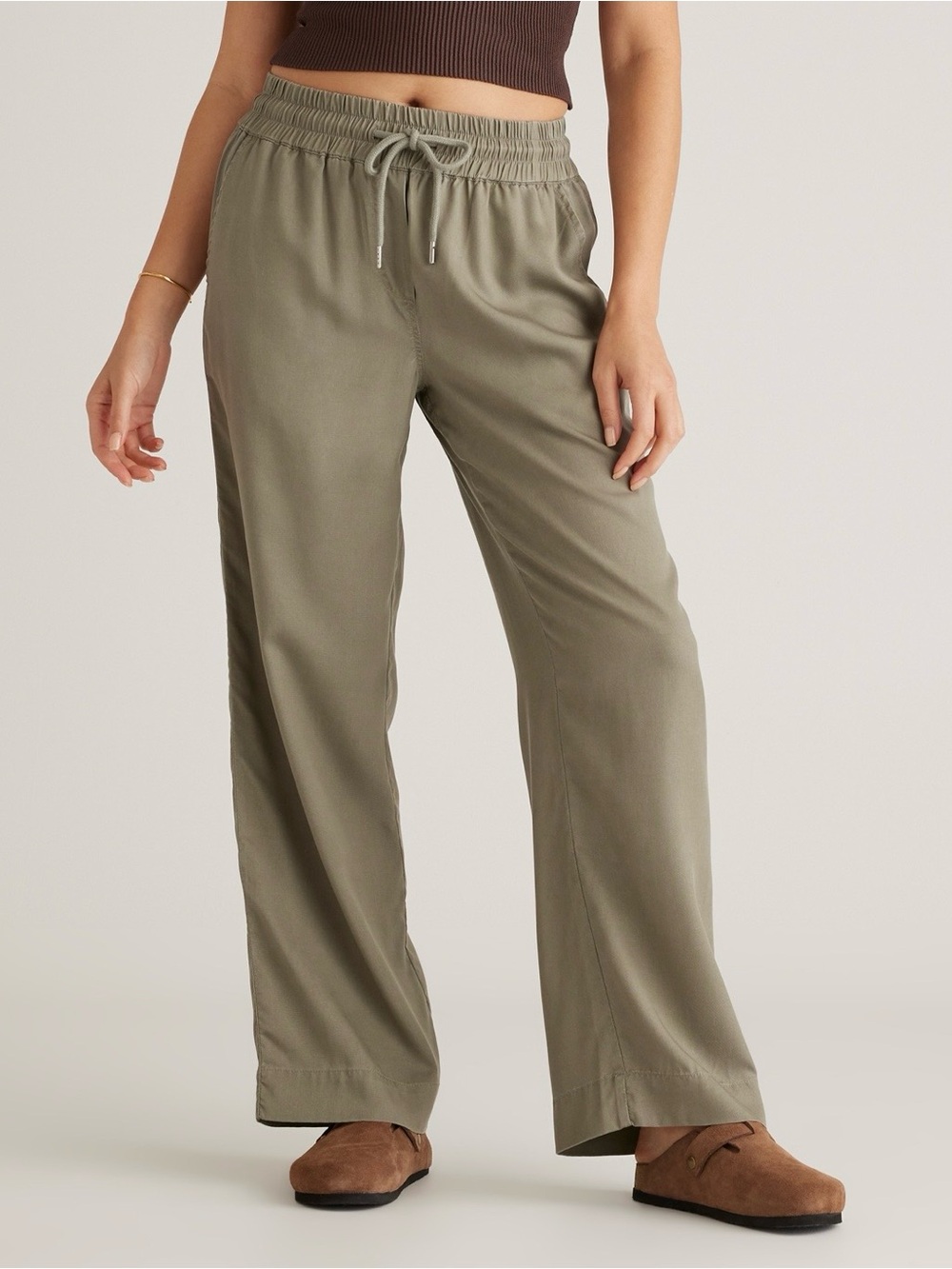 NWT QUINCE Vintage Wash Tencil Wide Leg Pants